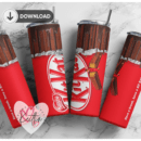 20oz Skinny tumbler wrap | Kitkat BAR WRAP 20 oz skinny Tumbler wrap | Chocolate | Digital File | Sublimation Design |PNG