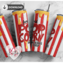 20oz Skinny tumbler wrap | Fresh Popcorn 20 oz skinny Tumbler wrap | Delicious crisp | Digital File | Sublimation Design |PNG