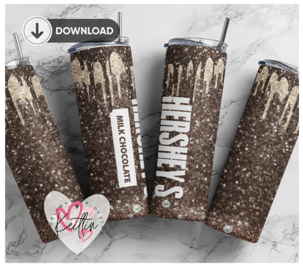 20oz Skinny tumbler wrap | HERSHEY'S BAR WRAP 20 oz skinny Tumbler wrap | Chocolate | Digital File | Sublimation Design |PNG