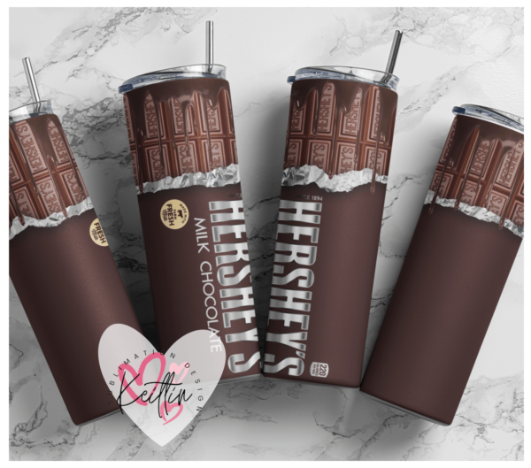 20oz Skinny tumbler wrap | HERSHEY'S BAR WRAP 20 oz skinny Tumbler wrap | Chocolate | Digital File | Sublimation Design |PNG