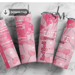 20oz Skinny tumbler wrap | Energy drink red bull PINK edition 20 oz skinny Tumbler wrap | trendic | Digital File | Sublimation Design |PNG