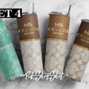 Coach designer 20oz Skinny tumbler wrap | Coach Minni Mouse | Tumbler wrap | | Digital File| 20z skinny tumbler | Sublimation Design |SET 4PNG
