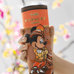 Autumn Designer luxury Coach Mickey 20oz Skinny Tumbler digital download sublimation Design | Mickey Sublimation Digital Download | PNG