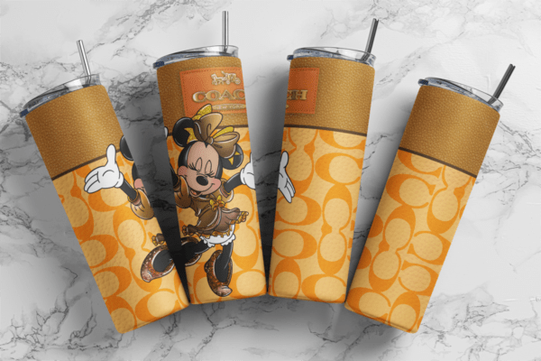 Autumn Coach Minnie 20oz Skinny Tumbler digital download sublimation Design | Mickey and Minnie fall fun Sublimation Digital Download | PNG 20oz wrap