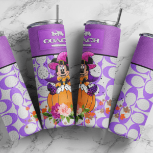 Autumn Coach Minnie 20oz Skinny Tumbler digital download sublimation Design | Mickey and Minnie fall fun Sublimation Digital Download | PNG 20oz wrap