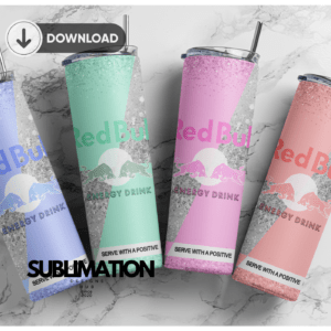 20oz Skinny tumbler wrap | Energy drink red bull PINK edition 20 oz skinny Tumbler wrap | trendic | Digital File | Sublimation Design |PNG