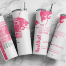 20oz Skinny tumbler wrap | Energy drink red bull PINK edition 20 oz skinny Tumbler wrap | trendic | Digital File | Sublimation Design |PNG