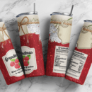 Grandmas jam 20oz Skinny tumbler wrap | strawberry jar 20 oz skinny Tumbler wrap | Grandmas nutrions facts | Digital File | Sublimation Design |PNG