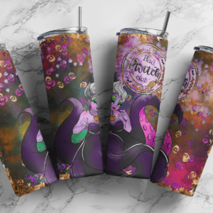 Bad Witch club 20oz Skinny tumbler wrap| Eitch Mermaid Ursula Digital File | Villian 20z skinny tumbler | Sublimation Design