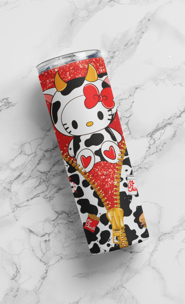 Hello Kitty Chick-fil-A 20oz Skinny tumbler wrap| Digital File | 20z skinny tumbler | Sublimation Design