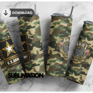 U.S Army Camo army tumbler Wrap | Sample camouflage wrap | Digital File Sublimation | Digital Download | PNG