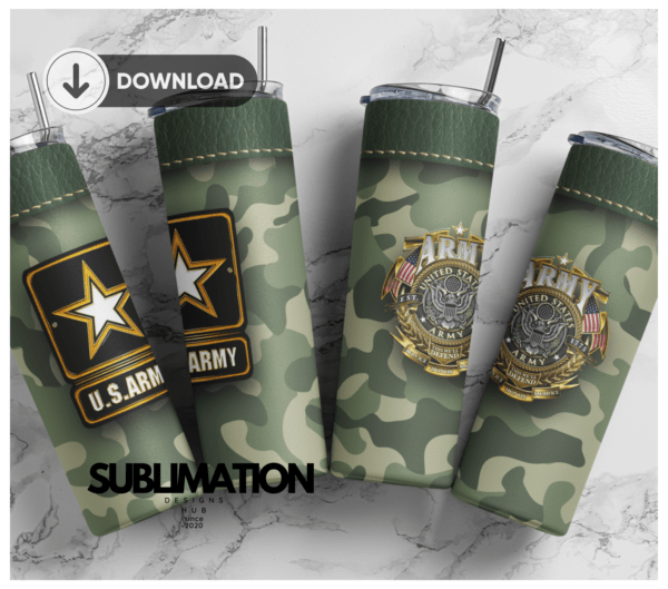U.S Army Camo army 20 oz tumbler Wrap | camouflage | Military Digital File Sublimation Digital Download | PNG