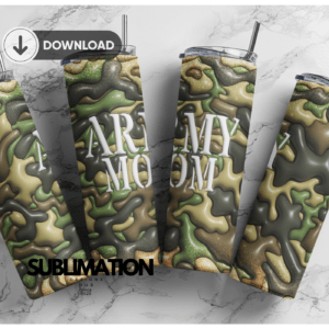 U.S Army MOM Camo army 20 oz tumbler Wrap | camouflage | Military Digital File Sublimation Digital Download | PNG