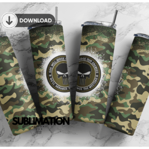 Camo army punisher tumbler Wrap | Sample camouflage wrap | Digital File 20z skinny tumbler Sublimation Digital Download | PNG
