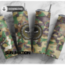 Camo army punisher tumbler Wrap | Sample camouflage wrap | Digital File 20z skinny tumbler Sublimation Digital Download | PNG