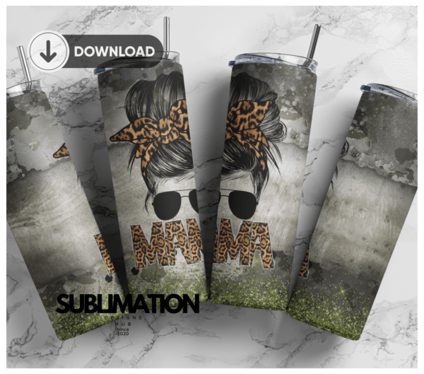 Mama of the both Camo army 20 oz tumbler Wrap | camouflage | Military Digital File Sublimation Digital Download | PNG