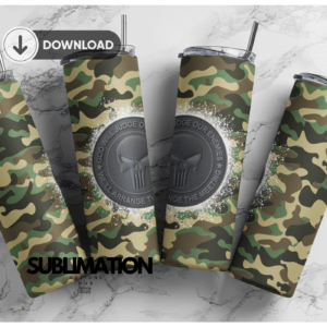Leopard pattern Camo army punisher tumbler Wrap | Sample camouflage wrap | Digital File 20z skinny tumbler Sublimation Digital Download | PNG
