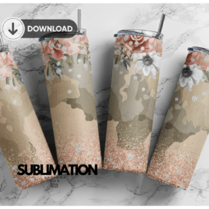 Pink flowers and Army MOM 20 tumbler wrap | Moms life | Pink 20oz skinny tumbler design | sublimations | Mom of A Soldier | Digital Download