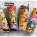 Whinnie the Pooh and Friends 20oz Skinny tumbler wrap |Pooh and friends Digital File | Sublimation Design |PNG Bundle