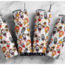 Beach Horror, Summer horror, Summer Time Horror characters, Swimming horror floats, Horror, 20oz Skinny tumbler wrap | Digital File | Sublimation Design |PNG