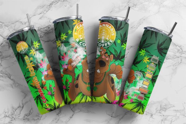 Scooby-Doo weed 20oz Skinny tumbler wrap | Cannabis weed 420, 20 oz skinny Tumbler wrap | Smoking weed Digital File | Sublimation Design |PNG