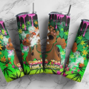 Scooby-Doo weed 20oz Skinny tumbler wrap | Cannabis weed 420, 20 oz skinny Tumbler wrap | Smoking weed Digital File | Sublimation Design |PNG