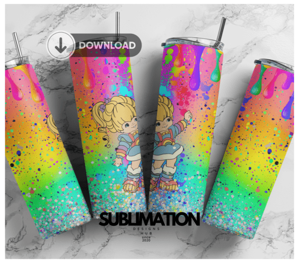 Rainbow Brite 20 oz tumbler download, digital design, 80s  Sublimation design, tumbler png, 20oz Skinny tumbler wrap | Digital File | Sublimation Design |PNG