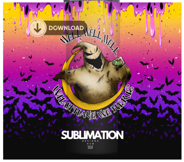 Jack Skellington and Oogie Neon halloween, Nightmare 20oz tumbler download, digital design, Sublimation design, tumbler png, 20oz Skinny tumbler wrap | Digital File | Sublimation Design |PNG