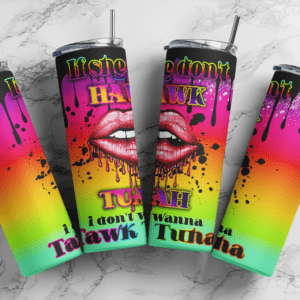 Give 'em that Hawk Tuah meme, Spit on that thing, Hawk Tuah neon Rainbow, 20oz Skinny tumbler wrap | Digital Download File | Sublimation Design |PNG