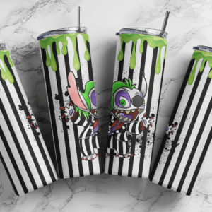 Beetlejuice Stitch Showtime halloween, Nightmare 20oz tumbler download, digital design, Sublimation design, tumbler png, 20oz Skinny tumbler wrap | Digital File | Sublimation Design |PNG
