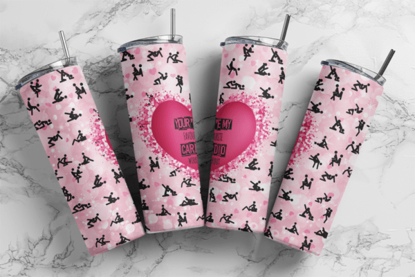 You’re my favourite cardio workout 20 oz tumbler download, digital design, Valentines Sublimation design, tumbler png, 20oz Skinny tumbler wrap | Digital File | Sublimation Design |PNG