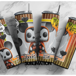 Funko pop character Spooky Mickey 20oz Skinny tumbler wrap | Hocus Pocus Digital File |Halloween Sublimation Design |PNG