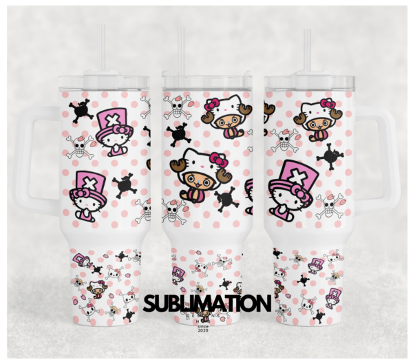 Hello Kitty Piece One X 40oz Skinny tumbler wrap | Digital File | Hello Kitty Sublimation Design |PNG