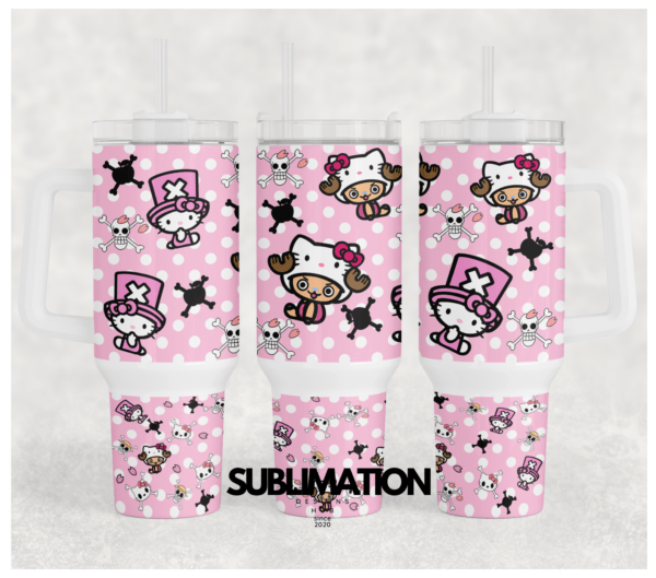 Hello Kitty Piece One X 40oz Skinny tumbler wrap | Digital File | Hello Kitty Sublimation Design |PNG