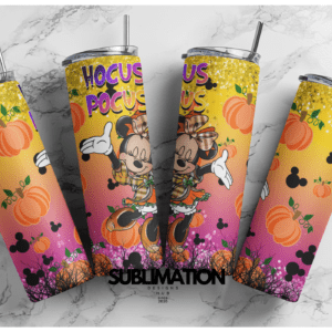 Autumn hocus Pocus Minnie 20oz Skinny tumbler wrap | Hocus Pocus Digital File |Halloween Sublimation Design |PNG