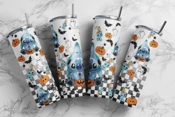 Halloween Stitch Shark costume spooky season 20oz tumbler | Horror season tumbler | Download| Digital File | Sublimation Design |PNG