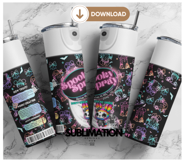 Spooky time spray, Download PNG, Design20oz Tumbler, Sublimation