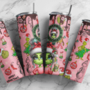 Pink Peppermint macchiato coffee, Christmas, Download PNG, Design for 20oz Tumbler, Sublimation download, Digital Download