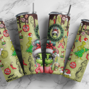 Green Grinchmas vibe, Christmas, Download PNG, Design for 20oz Tumbler, Sublimation download, Digital Download