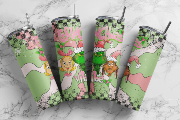 Pink Grinch, Christmas, Download PNG, Design for 20oz Tumbler, Sublimation download, Digital Download