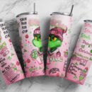 Pink Grinchmas, Christmas, Download PNG, Design for 20oz Tumbler, Sublimation download, Digital Download