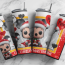 Funko pop character Christmas Mickey 20oz Skinny tumbler wrap | Christmas Time Digital File |Christmas Sublimation Design |PNG