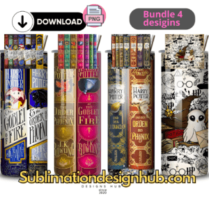 Harry Potter Books 20oz tumbler download, digital design, Sublimation png,  wrap | Digital File Bundle