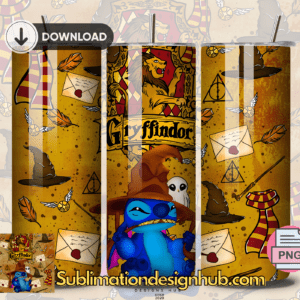 Harry Potter Stitch, Hufflepuff 20oz tumbler download, digital design, Sublimation design, tumbler png, 20oz Skinny tumbler wrap | Digital File | Sublimation Design |PNG
