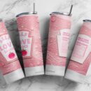 Pink Heinz Self Love Sauce 20 oz Skinny Tumbler, digital download sublimation Design | Sublimation Digital Download | PNG 20oz wrap