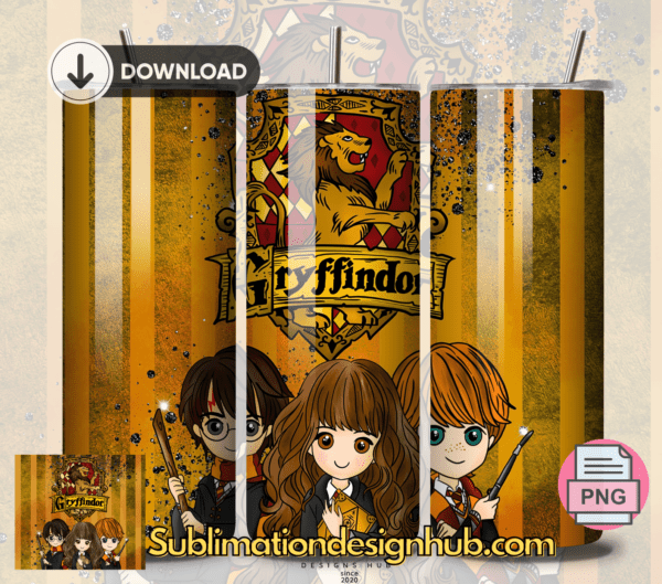Harry Potter Griffindor 20oz tumbler download, digital design, Sublimation png,  wrap | Digital File