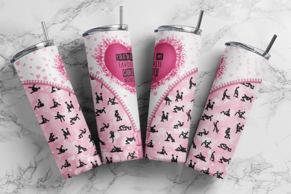 You’re my favourite cardio workout 20 oz tumbler download, digital design, Valentines Sublimation design, tumbler png, 20oz Skinny tumbler wrap | Digital File | Sublimation Design |PNG