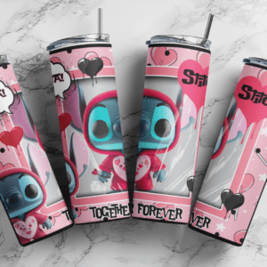 Stitch Together Forever 20oz Tumbler, digital design, Valentines Day Sublimation design, tumbler png, 20oz Skinny tumbler wrap | Digital File | Sublimation Design |PNG