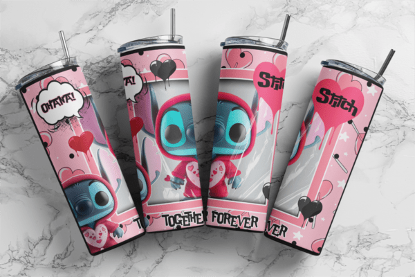 Stitch Together Forever 20oz Tumbler, digital design, Valentines Day Sublimation design, tumbler png, 20oz Skinny tumbler wrap | Digital File | Sublimation Design |PNG