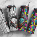 Sally & Jack Skeleton Together Forever 20oz Tumbler, digital design, Valentines Day Sublimation design, tumbler png, 20oz Skinny tumbler wrap | Digital File | Sublimation Design |PNG